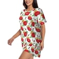 thumbnail image 2 of Lsque Rose Flowers Women's Short-Sleeved Pajama Set - 2 Piece Soft and Lightweight Sleepwear Set-Medium, 2 of 9