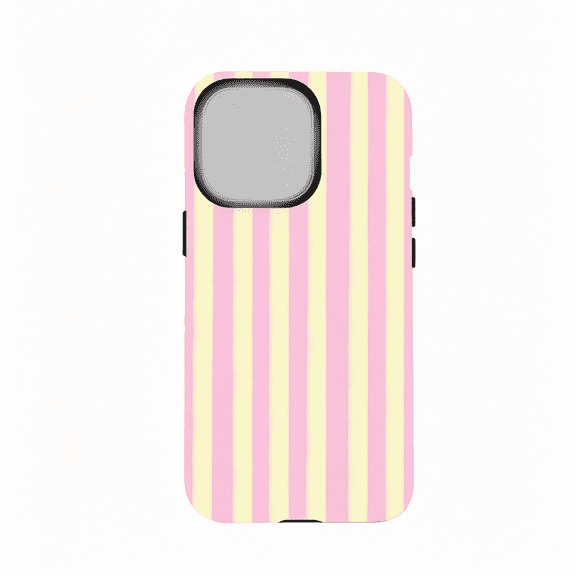 HBMYN for Iphone 12 Case&Iphone 12 Pro Case Cute Striped Aesthetic Design Simple Stripes Cover 6.1",Thin Slim Soft Tpu Bumper Shockproof Rubber Protective Phone Cases Women Girls,Pink/Yellow