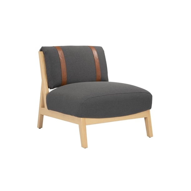 Sillón Coyoacán natural - Gris oscuro Weik Contemporáneo