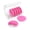 Pink, variant on Ezy Dose Weekly (7-Day) Daily Pill Case ,Compact Round Containers with Flexible Lids and Removable Compartments, 3 Times a Day, Soft Rainbow