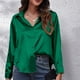 thumbnail image 4 of Camisas Para Mujer, de Gran Tamaño, A La Moda, Cuello Vuelto, Manga Larga, Color Sólido, Camiseta Informal, Camisetas Odeerbi  ODB130096, 4 of 9