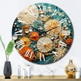 thumbnail image 1 of Designart "Beach Tidepool Euphony Pointillism II" Beach Oversized Wall Clock, 1 of 6