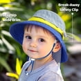 thumbnail image 2 of HECCEI Infant Sun Hat UPF 50+ Sun Protection Hat, 0-6 Months, Blue, 2 of 6