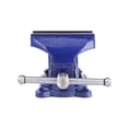 thumbnail image 1 of Tornillo de banco de trabajo de metal de alta resistencia con abrazadera de hierro fundido azul (5"), 1 of 15