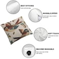 thumbnail image 4 of Acheng Throw Pillow Covers Cartoon Fly Sparrow  Square  Sofa Pillow Covers Cute Brown Feathers Animal Birdie Freedom Wildlife Natural Freedom Cushion Cases For Home Couch Bed Decor 2pcs White, 4 of 6