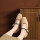 thumbnail image 2 of Square Heels Beautiful Concise Pumps Pearl Buckle Strap Women's Shoes Med Heels Top Quality Casual Shoes Luxury Brands Sandals, 2 of 5