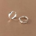 thumbnail image 3 of K-KED 925 Sterling Silver 16mm Hoop Earrings 5mm Wide, 3 of 6