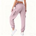 thumbnail image 6 of vigerkar Women's Cargo Pants Waterproof Joggers Hiking Pants for Womens Clothes (Pink, L), 6 of 6