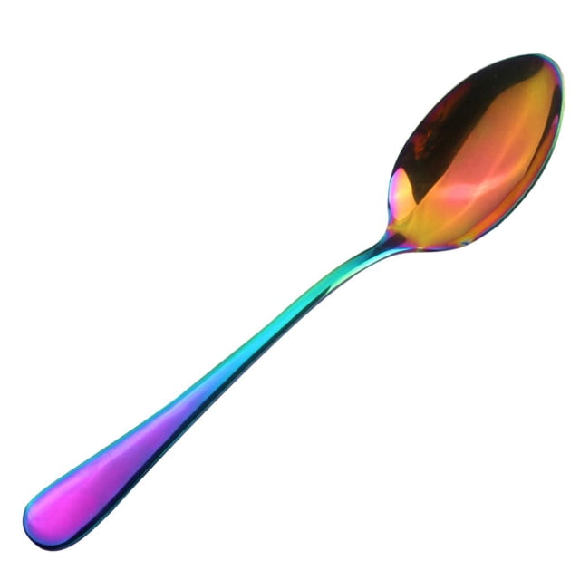 1 Pieza de de Acero Inoxidable de Multicolor Utensilos para Cenar Vajilla Duradero Elegante Baoblaze Cuchara de sopa
