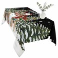 thumbnail image 2 of Black Christmas Snowman Table Cloth Waterproof Tablecloths, Xmas Tree Snowflake Botanical Tablecloth Dining Table Cover for Kitchen Party Tabletop Outdoor, Rectangle Tablecloth 54x108 Inch, 2 of 9