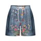 thumbnail image 4 of Mujeres Pantalones Cortos con Bolsillos Impresos Detalle Vendaje, Casual Y Suelto Ajuste Pantalones Cortos de las Mujeres para el Verano, 4 of 5