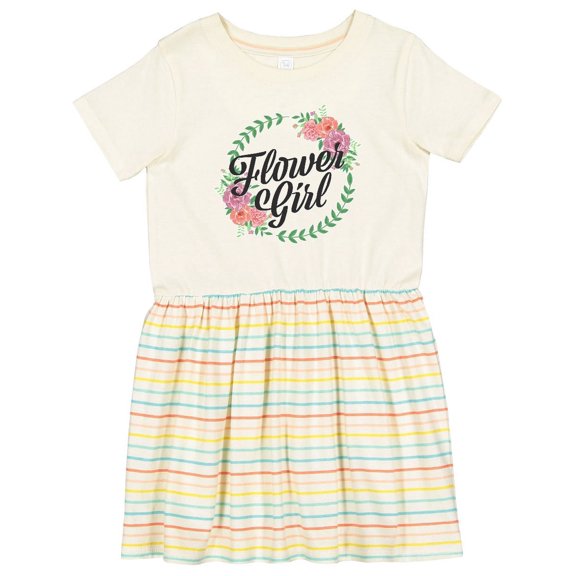 Inktastic Flower Girl with Flower Circle Girls Toddler Dress