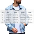 thumbnail image 2 of Mens Denim Jacket, Washed Ripped Distressed Stretch Slim Fit Casual Trucker Biker Jeans Jacket for Men, 2 of 8