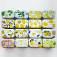 thumbnail image 2 of RSACCSKY 8Pcs Metal Hinged Tin Box Container Floral Farmhouse Rustic Mini Portable Small Storage Container Kit with Lid for Home Storage 2.1x1.5x1 Inch (Yellow), 2 of 5