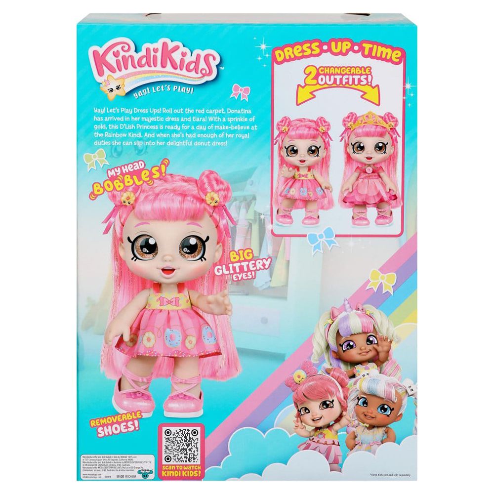 Kindi Kids Dress up Friends - 10" Doll with 2 Outfits - Donatina Princess - image 4 of 6