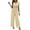 01 Beige, variant on Fewfanhot Women's Pants Dressy V Neck Cap Sleeve Botton Down One Piece Jumpsuit Wide Leg Pants Vacation Outfits