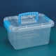 thumbnail image 1 of de plástico, multiusos, portátil, caja organizadora para organizar artículos de papelería, costura, manualidades, joyería y suministros de belleza, color azul, 1 of 5