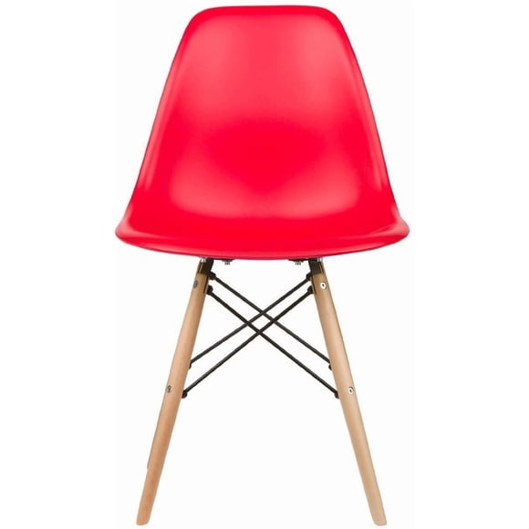 Nicer Furniture Eames Style Side Chair in Red