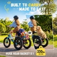 thumbnail image 5 of Electric Tricycle for Beginners – Folding 3-Wheel E-Bike with 16×3" Fat Tires, 500W Peak Motor, 302Wh Battery, Step-Through Frame, 12.5 MPH, Blue, 5 of 7