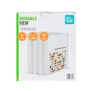 (2 pack) Pen+Gear Durable View 1/2 D-Ring Binders, White, 4 Count