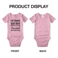 thumbnail image 3 of I'm Proof My Parents did not Practice Social Distancing Cute Baby Bodysuit Newborn-24 Months, 3 of 5