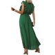 thumbnail image 3 of SAYOO Vestidos Largos de Manga con Volantes con cinturón para Mujer Verano, Vestidos de Gasa Plisados con Cuello en V de Color Sólido Casual SAYOO casual, 3 of 9