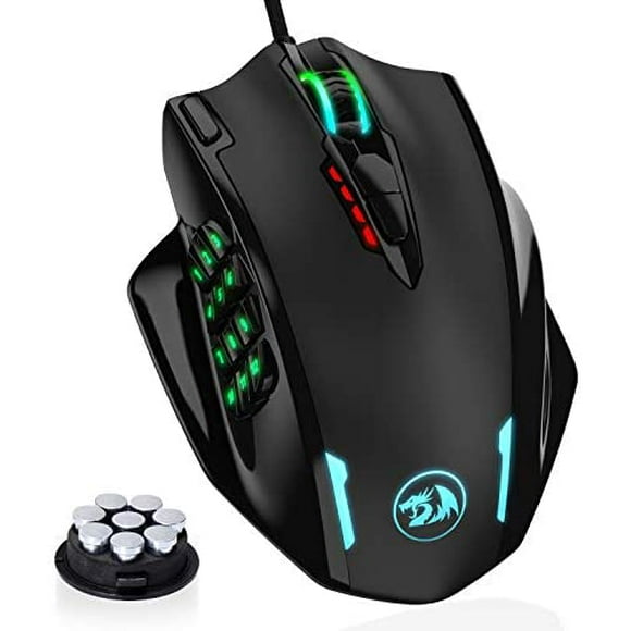 Mouse Redragon M908 Gamer Iluminación RGB LED -Negro
