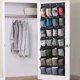thumbnail image 2 of 28 bolsillos grandes que cuelgan sobre la puerta zapatero compatible con la puerta del armario almacenamiento malla zapatero colgador-c, 2 of 3