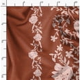 thumbnail image 2 of Soimoi Brown Fabric - By the Yard - 56 Inch Wide - Floral & Leaves Panel Material - Nature's Tapestry with Florals and Leaves in a Decorative Panel Printed Fabric, 2 of 6