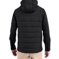 thumbnail image 2 of Men's Cutter & Buck Black Wichita State Shockers Evoke Hybrid Eco Softshell Recycled Full Zip Hooded Jacket, 2 of 2