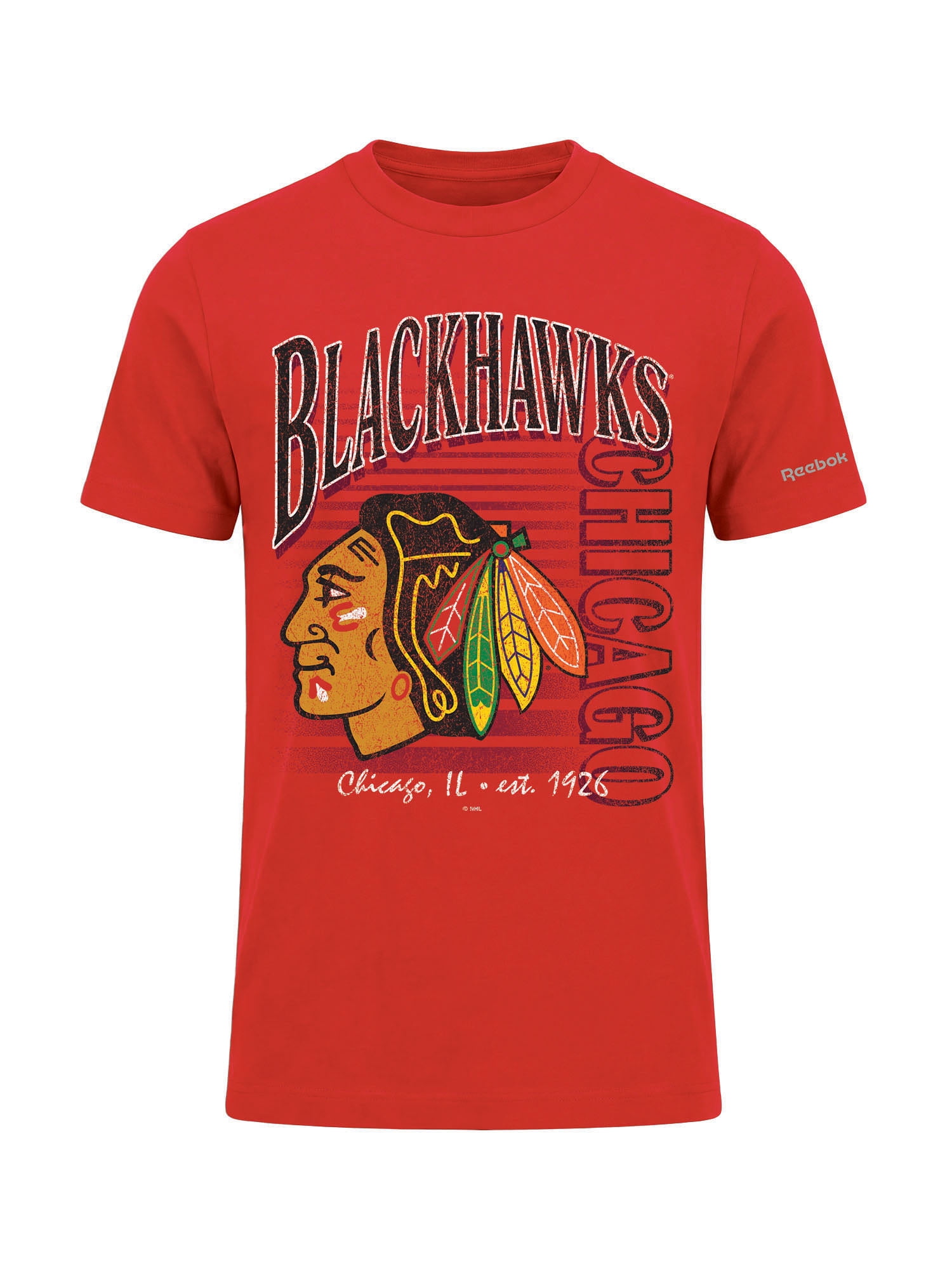 Chicago Blackhawks Reebok Mens Crew Neck Short Sleeve T-Shirt