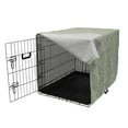 thumbnail image 3 of Abstract Dog Crate Cover, Continuous Tropical Palm Leaves Intricate Arrangement Illustration Print, Easy to Use Pet Kennel Cover for Dogs, 35" x 23" x 27", Dark Eggshell White, by Ambesonne, 3 of 6