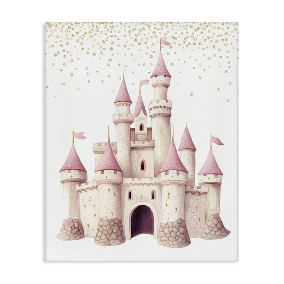 Stupell Industries Glam Princess Dreams Castle Canvas Art, 16 x 20, by Christine Simpson Art