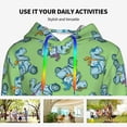 thumbnail image 4 of Sikiie Motorcycle Riding Dinosaur Women's Casual Hoodies Long Sleeve Lightweight Pullover Tops Loose Sweatshirt-XX-Large, 4 of 7