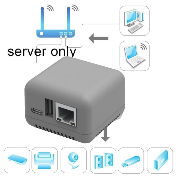 løn verden hvorfor USB 2.0 WiFi Print Server, 10/100Mbps Ethernet to USB Printer Network  Adapter, 2-in-1 Wireless USB Print Share Server (NP330) L5F9 - Walmart.com