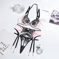 thumbnail image 2 of Conjunto de lencería con tirantes para mujer, sujetador con aros, liguero, malla sin espalda, ropa de dormir con tiras, 2 of 8
