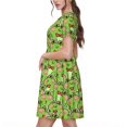 thumbnail image 2 of Disketp Cute Green Frog para Vestido de Manga Corta para Mujeres, Vestidos de Verano para Mujeres, Casual y Holgado para la Playa, 2 of 6