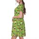 thumbnail image 2 of Balery Cute Green Frog Vestidos sueltos de manga corta para mujer, vestidos de verano 2025, vestidos casuales de corte A con vuelo., 2 of 6
