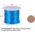 thumbnail image 2 of 12 17 18 Gauge Aluminum Wire (12 Gauge100FT) Anodized Jewelry Craft Making Beading Floral Colored Aluminum Craft Wire DeepSkyBlue, 2 of 9