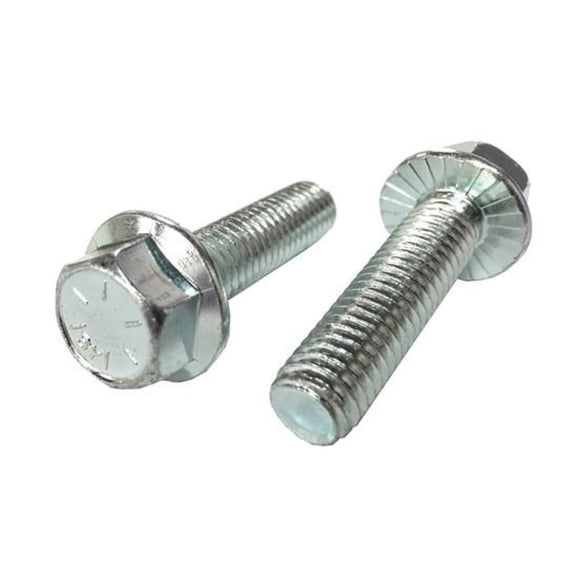 (100) 1/4-20x1 Grade 8 Hex Serrated Flange Bolts Flange Screws Zinc