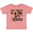 thumbnail image 3 of Inktastic Yes, This is My 1st Rodeo Cowboy Hat with Pink Band, Lasso Girls Baby T-Shirt, 3 of 5