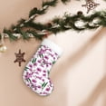 thumbnail image 7 of Balery Orchids Flowers Pattern Christmas Stockings with Initials, 18" Large Knit Christmas Stocking,Xmas Stocking for Kids, Holiday and Family Stocking, 7 of 7