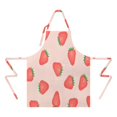 thumbnail image 2 of Strawberry Plants Fruit Light Pink Pattern Apron-Garden Aprons for Women with Pockets-Cotton Linen Waterproof Kitchen Cooking Gardening Aprons Adjustable for Kitchen,Cooking,BBQ and Salon 33x27 Inch, 2 of 7