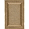thumbnail image 1 of Unique Loom Outdoor Border Solid Tonal Rug 4' x 6' Rectangle Brown/Light Brown, 1 of 1