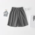 thumbnail image 2 of Zpanxa Girls Running Shorts Solid Floral Accent, Breathable Lightweight Athletic Shorts with Pockets for Casual Sports Fit in Summer, 2 of 3