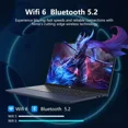 thumbnail image 5 of 15.6 High-Performance Laptop, 3.4 GHz Intel N100 Processor, 8GB RAM, 256GB SSD, Windows 11, Lightweight student Notebook PC Computer for Work, Backlit Keyboard, Fingerprint, WiFi 6 (Silver), 5 of 9