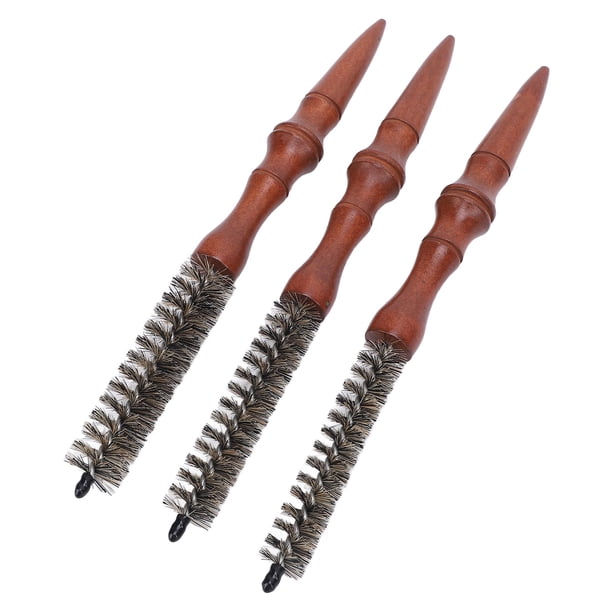 Peine Redondo Para Cabello Fino, 3 Piezas De Peinado Con De Madera, Mini Peines Para Cabello Húmedo Y Seco