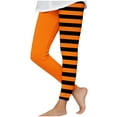 thumbnail image 4 of Girl's Halloween Striped Printed Pants High Waisted Elastic Soft Tight Pants for Girls 3-7Y, 4 of 6
