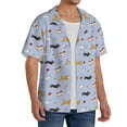 thumbnail image 2 of Susaid Dogs Are Running Print Men's Polo Shirts Button Down Short Sleeve Casual Summer Beach Vintage Shirts for Men-4X-Large, 2 of 5