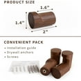 thumbnail image 4 of Wooden Wall Hooks 4 Pack Wooden Coat Decorative Hooks Wall Mounted for Hanging Clothes Bags Hats, 4 of 8